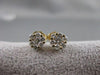 ESTATE .48CTW DIAMOND FLOWER CLUSTER 5MM 14K YELLOW GOLD STUD EARRINGS #2553