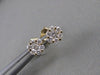 ESTATE .48CTW DIAMOND FLOWER CLUSTER 5MM 14K YELLOW GOLD STUD EARRINGS #2553