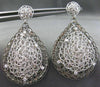 ESTATE EXTRA LARGE .36CT DIAMOND 14KT WHITE & BLACK GOLD WOVEN HANGING EARRINGS