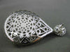 ESTATE EXTRA LARGE .36CT DIAMOND 14KT WHITE & BLACK GOLD WOVEN HANGING EARRINGS