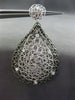 ESTATE EXTRA LARGE .36CT DIAMOND 14KT WHITE & BLACK GOLD WOVEN HANGING EARRINGS