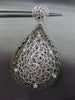 ESTATE EXTRA LARGE .36CT DIAMOND 14KT WHITE & BLACK GOLD WOVEN HANGING EARRINGS