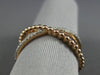 ESTATE .10CT DIAMOND 14KT WHITE & ROSE GOLD X LOVE MILGRAIN BEAD RING F/G VSSI