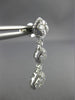 ESTATE 2.60CT DIAMOND 14KT WHITE GOLD 3D SQUARE ETOILE FILIGREE HANGING EARRINGS
