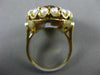 ANTIQUE LARGE 10CT AAA CITRINE & SOUTH SEA PEARL 14KT YELLOW GOLD 3D FLOWER RING