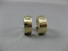 ESTATE 1CT DIAMOND 2 ROW 14K YELLOW GOLD HUGGIE EARRINGS ASTONISHING LOOK! #5319