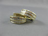 ESTATE 1CT DIAMOND 2 ROW 14K YELLOW GOLD HUGGIE EARRINGS ASTONISHING LOOK! #5319