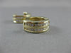 ESTATE 1CT DIAMOND 2 ROW 14K YELLOW GOLD HUGGIE EARRINGS ASTONISHING LOOK! #5319