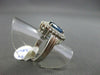 ANTIQUE LARGE 3.22CT DIAMOND & AAA SAPPHIRE 14K WHITE GOLD CLUSTER RING STUNNING