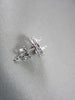 ANTIQUE .54CT 3D ROUND DIAMOND FILIGREE 14KT WHITE GOLD EARRINGS JACKET SETTINGS