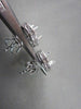 ANTIQUE .54CT 3D ROUND DIAMOND FILIGREE 14KT WHITE GOLD EARRINGS JACKET SETTINGS