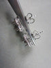 ANTIQUE .54CT 3D ROUND DIAMOND FILIGREE 14KT WHITE GOLD EARRINGS JACKET SETTINGS