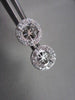ANTIQUE .54CT 3D ROUND DIAMOND FILIGREE 14KT WHITE GOLD EARRINGS JACKET SETTINGS