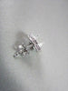 ANTIQUE .54CT 3D ROUND DIAMOND FILIGREE 14KT WHITE GOLD EARRINGS JACKET SETTINGS