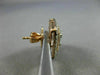 ESTATE LARGE 1.78CT ROUND & BAGUETTE DIAMOND 14KT ROSE GOLD SQUARE STUD EARRINGS