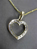 ESTATE .08CT DIAMOND 14KT WHITE & YELLOW GOLD OPEN HEART PENDANT & CHAIN