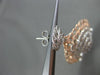 ESTATE EXTRA LARGE .36CT DIAMOND 14K WHITE & ROSE GOLD 3D WOVEN HANGING EARRINGS