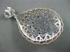 ESTATE EXTRA LARGE .36CT DIAMOND 14K WHITE & ROSE GOLD 3D WOVEN HANGING EARRINGS