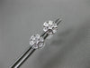 ESTATE .05CT DIAMOND 14KT WHITE GOLD CLUSTER MILGRAIN FLOWER SNOWFLAKE EARRINGS