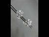 ESTATE .05CT DIAMOND 14KT WHITE GOLD CLUSTER MILGRAIN FLOWER SNOWFLAKE EARRINGS