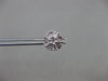 ESTATE .05CT DIAMOND 14KT WHITE GOLD CLUSTER MILGRAIN FLOWER SNOWFLAKE EARRINGS