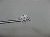 ESTATE .05CT DIAMOND 14KT WHITE GOLD CLUSTER MILGRAIN FLOWER SNOWFLAKE EARRINGS