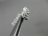 ESTATE .05CT DIAMOND 14KT WHITE GOLD CLUSTER MILGRAIN FLOWER SNOWFLAKE EARRINGS