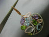 ESTATE LARGE 25.35CT DIAMOND & AAA MULTI GEM 14KT TWO TONE GOLD FLOWER EARRINGS