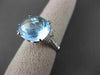 ANTIQUE 7.54CTW AAA EXTRA FACET BLUE TOPAZ & DIAMOND 14K WHITE GOLD HEART RING