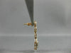 ESTATE 1.26CT DIAMOND 14KT WHITE & ROSE GOLD 3D CLUSTER TEAR DROP HALO EARRINGS