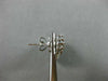 ESTATE LARGE 2.92CT DIAMOND 14KT WHITE GOLD CLUSTER MILGRAIN TEAR DROP EARRINGS