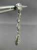 ESTATE 2.58CT DIAMOND 18KT WHITE GOLD 3D FLOWER INFINITY PEAR HANGING EARRINGS