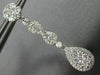 ESTATE 2.58CT DIAMOND 18KT WHITE GOLD 3D FLOWER INFINITY PEAR HANGING EARRINGS