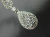 ESTATE 2.58CT DIAMOND 18KT WHITE GOLD 3D FLOWER INFINITY PEAR HANGING EARRINGS