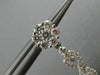ESTATE 2.58CT DIAMOND 18KT WHITE GOLD 3D FLOWER INFINITY PEAR HANGING EARRINGS