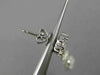 ESTATE 2.58CT DIAMOND 18KT WHITE GOLD 3D FLOWER INFINITY PEAR HANGING EARRINGS