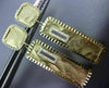 ESTATE LARGE .45CT DIAMOND 14KT TWO TONE GOLD HANGING HAMMERED CLIP ON EARRINGS