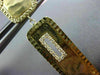 ESTATE LARGE .45CT DIAMOND 14KT TWO TONE GOLD HANGING HAMMERED CLIP ON EARRINGS