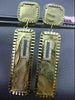 ESTATE LARGE .45CT DIAMOND 14KT TWO TONE GOLD HANGING HAMMERED CLIP ON EARRINGS