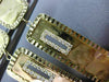 ESTATE LARGE .45CT DIAMOND 14KT TWO TONE GOLD HANGING HAMMERED CLIP ON EARRINGS
