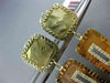 ESTATE LARGE .45CT DIAMOND 14KT TWO TONE GOLD HANGING HAMMERED CLIP ON EARRINGS
