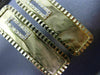 ESTATE LARGE .45CT DIAMOND 14KT TWO TONE GOLD HANGING HAMMERED CLIP ON EARRINGS