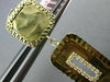 ESTATE LARGE .45CT DIAMOND 14KT TWO TONE GOLD HANGING HAMMERED CLIP ON EARRINGS