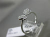 ESTATE .16CT PAVE ROUND DIAMOND 18KT WHITE GOLD 3D BUTTERFLY LOVE RING 6mm WIDE