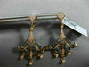 ESTATE .33CT DIAMOND 14KT ROSE & BLACK GOLD 3D OPEN FILIGREE SPIDER WEB EARRINGS