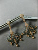 ESTATE .33CT DIAMOND 14KT ROSE & BLACK GOLD 3D OPEN FILIGREE SPIDER WEB EARRINGS