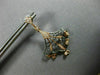 ESTATE .33CT DIAMOND 14KT ROSE & BLACK GOLD 3D OPEN FILIGREE SPIDER WEB EARRINGS