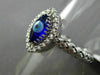 ESTATE .16CT DIAMOND & EVIL EYE 14KT WHITE GOLD 3D LUCKY FLEXIBLE WOVEN FUN RING