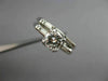 ANTIQUE .74CT ROUND & BAGUETTE DIAMOND 18KT GOLD ENGAGEMENT WEDDING RING #21860