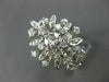 ANTIQUE LARGE 1.14CT OLD MINE DIAMOND 14KT WHITE GOLD FLOWER FUN RING #18870